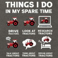 Funny Tractors Lover 6 Things I Do In My Spare Time Tractor Cotton Canvas Backpack