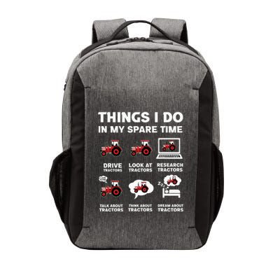 Funny Tractors Lover 6 Things I Do In My Spare Time Tractor Vector Backpack