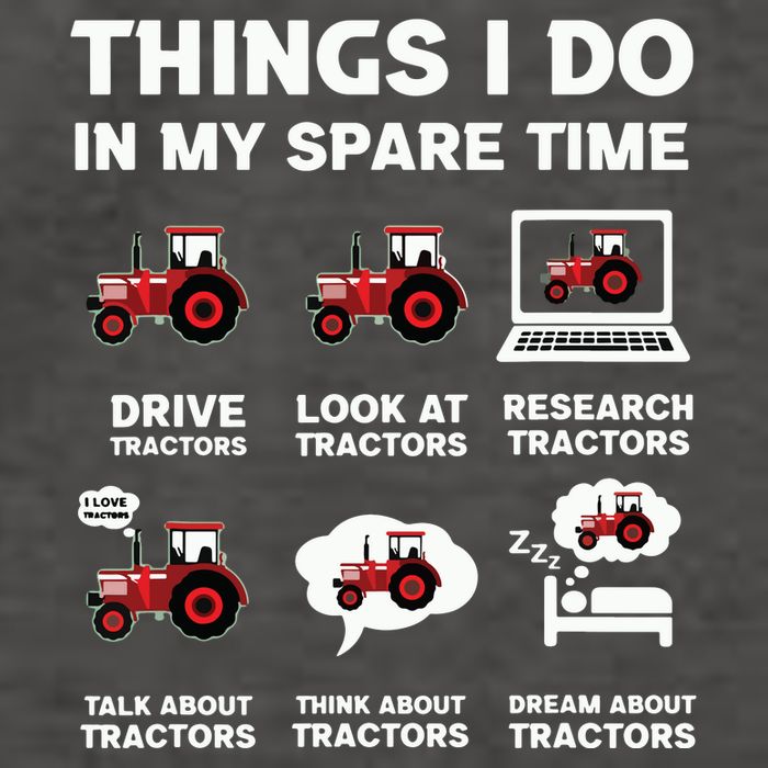 Funny Tractors Lover 6 Things I Do In My Spare Time Tractor Vector Backpack