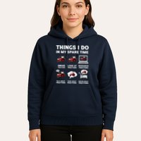 Funny Tractors Lover 6 Things I Do In My Spare Time Tractor Hoodie