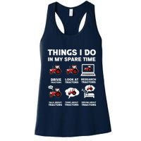 Funny Tractors Lover 6 Things I Do In My Spare Time Tractor Womens Tank Top