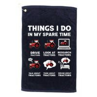 Funny Tractors Lover 6 Things I Do In My Spare Time Tractor Golf Towel