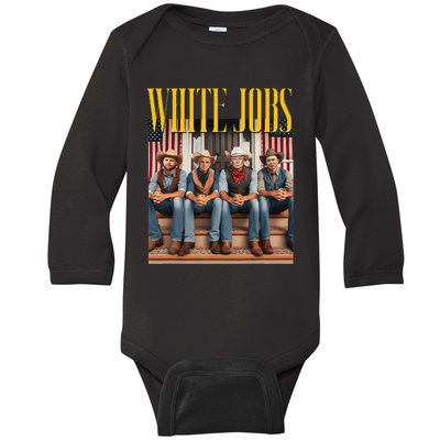 Funny Thug Life Trump Vance Kennedy Elon White Jobs Baby Long Sleeve Bodysuit