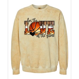 For The Love of The Game Retro Basketball Mom Mothers Day Colorblast Crewneck Sweatshirt