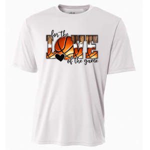 For The Love of The Game Retro Basketball Mom Mothers Day Cooling Performance Crew T-Shirt