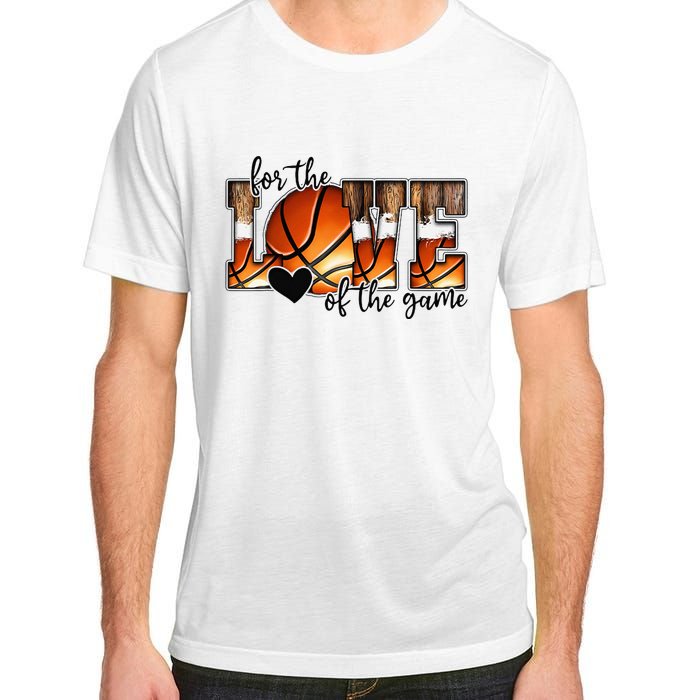 For The Love of The Game Retro Basketball Mom Mothers Day Adult ChromaSoft Performance T-Shirt