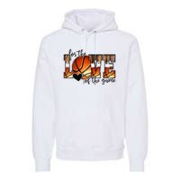 For The Love of The Game Retro Basketball Mom Mothers Day Premium Hoodie