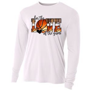 For The Love of The Game Retro Basketball Mom Mothers Day Cooling Performance Long Sleeve Crew