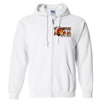 For The Love of The Game Retro Basketball Mom Mothers Day Full Zip Hoodie