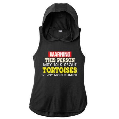 Funny Tortoises Lover Gift Keep Talking About Ladies PosiCharge Tri-Blend Wicking Draft Hoodie Tank