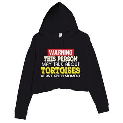 Funny Tortoises Lover Gift Keep Talking About Crop Fleece Hoodie