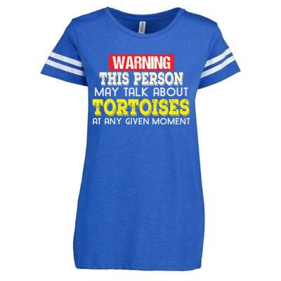 Funny Tortoises Lover Gift Keep Talking About Enza Ladies Jersey Football T-Shirt