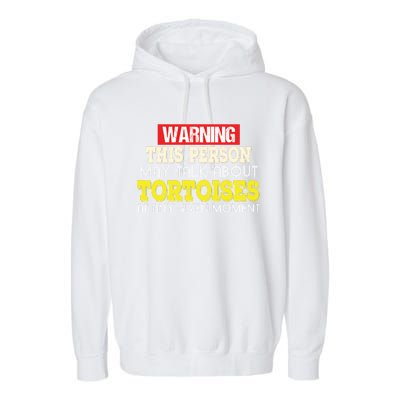 Funny Tortoises Lover Gift Keep Talking About Garment-Dyed Fleece Hoodie