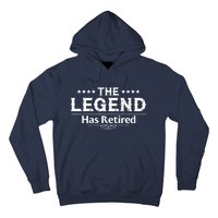 Funny The Legend Has Retired Gift For Adult Retirement Hoodie