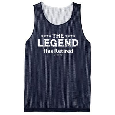 Funny The Legend Has Retired Gift For Adult Retirement Mesh Reversible Basketball Jersey Tank