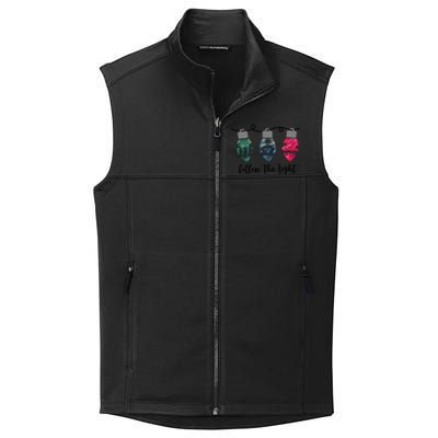 Follow The Light Christ Xmas Light Collective Smooth Fleece Vest