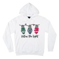 Follow The Light Christ Xmas Light Hoodie