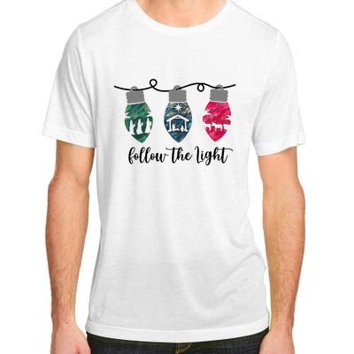 Follow The Light Christ Xmas Light Adult ChromaSoft Performance T-Shirt