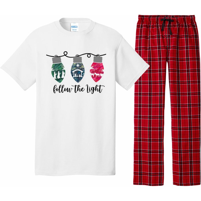 Follow The Light Christ Xmas Light Pajama Set