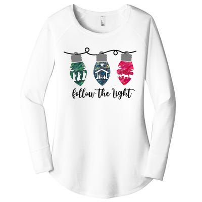 Follow The Light Christ Xmas Light Women's Perfect Tri Tunic Long Sleeve Shirt