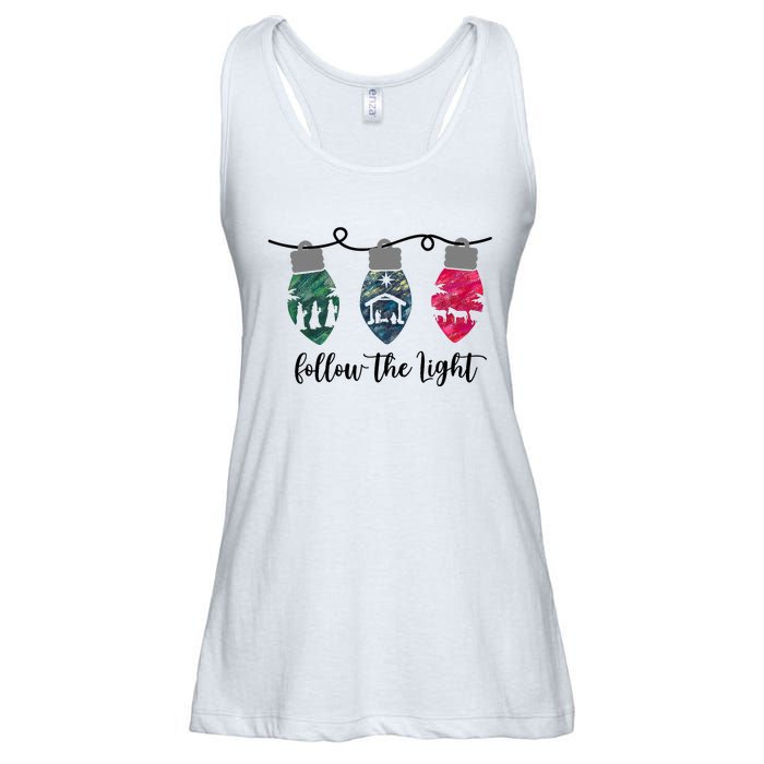 Follow The Light Christ Xmas Light Ladies Essential Flowy Tank