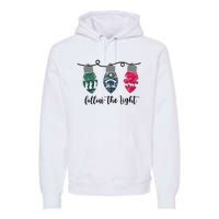 Follow The Light Christ Xmas Light Premium Hoodie