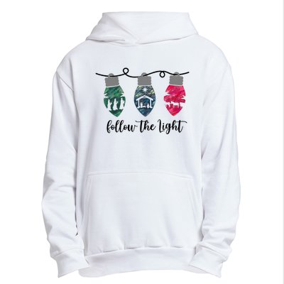 Follow The Light Christ Xmas Light Urban Pullover Hoodie