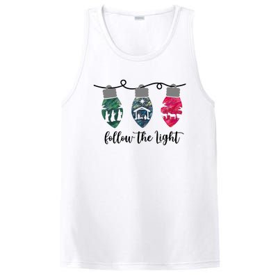 Follow The Light Christ Xmas Light PosiCharge Competitor Tank