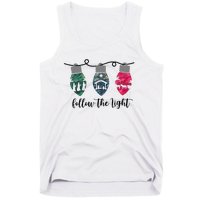 Follow The Light Christ Xmas Light Tank Top