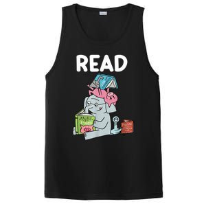 Funny Teacher Library Read Book Club Piggie Elephant Pigeons PosiCharge Competitor Tank