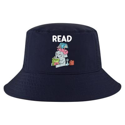 Funny Teacher Library Read Book Club Piggie Elephant Pigeons Cool Comfort Performance Bucket Hat