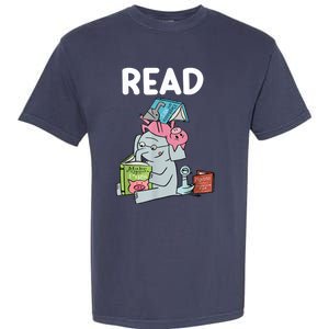 Funny Teacher Library Read Book Club Piggie Elephant Pigeons Garment-Dyed Heavyweight T-Shirt