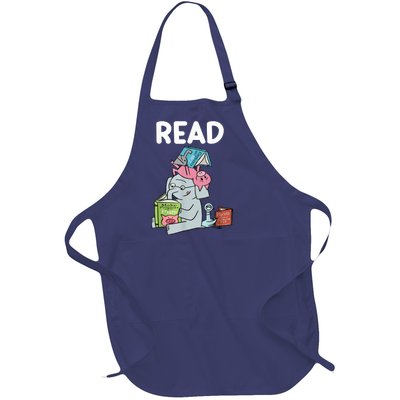 Funny Teacher Library Read Book Club Piggie Elephant Pigeons Full-Length Apron With Pockets