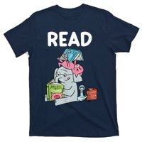 Funny Teacher Library Read Book Club Piggie Elephant Pigeons T-Shirt