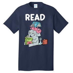 Funny Teacher Library Read Book Club Piggie Elephant Pigeons Tall T-Shirt