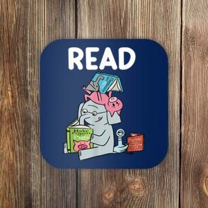 Funny Teacher Library Read Book Club Piggie Elephant Pigeons Coaster