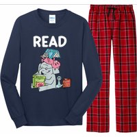 Funny Teacher Library Read Book Club Piggie Elephant Pigeons Long Sleeve Pajama Set