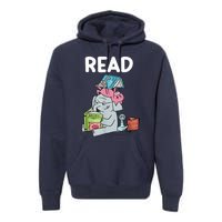 Funny Teacher Library Read Book Club Piggie Elephant Pigeons Premium Hoodie