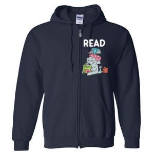 Funny Teacher Library Read Book Club Piggie Elephant Pigeons Full Zip Hoodie