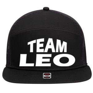 Funny Team Leo Gift 7 Panel Mesh Trucker Snapback Hat