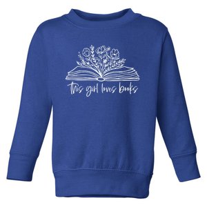 Floral This Loves Books Book Lover World Book Day Gift Toddler Sweatshirt