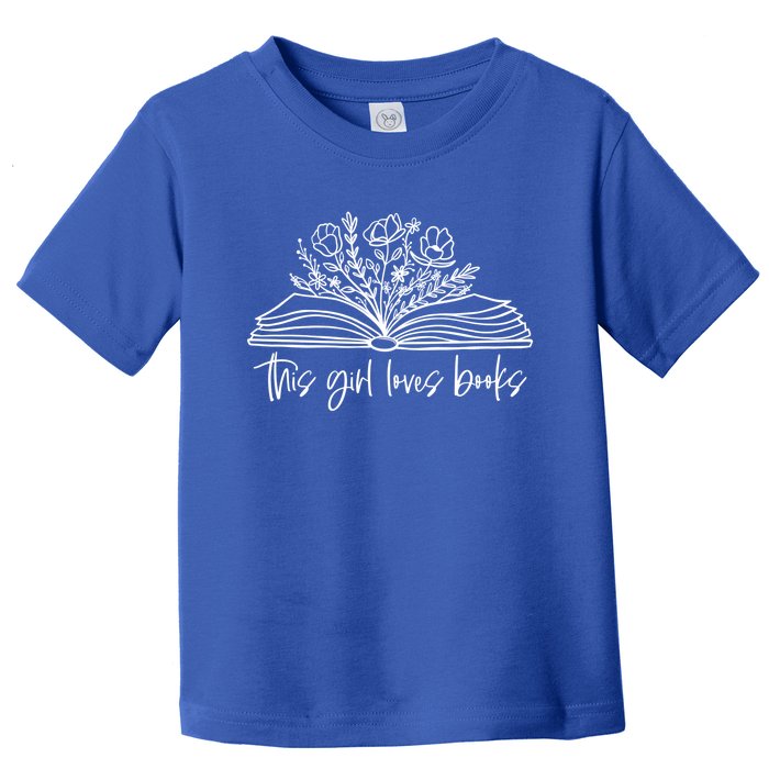 Floral This Loves Books Book Lover World Book Day Gift Toddler T-Shirt