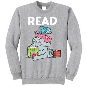 Funny Teacher Library Read Book Club Piggie Elephant Pigeons Tall Sweatshirt