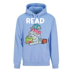 Funny Teacher Library Read Book Club Piggie Elephant Pigeons Unisex Surf Hoodie