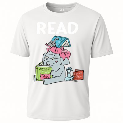 Funny Teacher Library Read Book Club Piggie Elephant Pigeons Performance Shirt