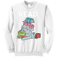 Funny Teacher Library Read Book Club Piggie Elephant Pigeons Sweatshirt