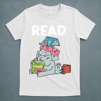 Funny Teacher Library Read Book Club Piggie Elephant Pigeons T-Shirt