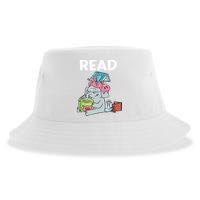 Funny Teacher Library Read Book Club Piggie Elephant Pigeons Sustainable Bucket Hat