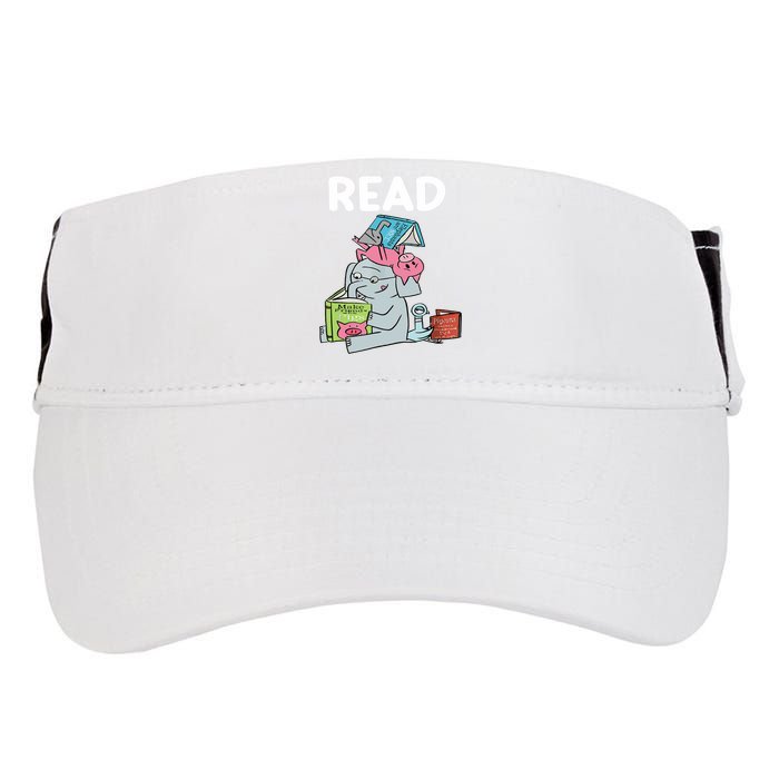 Funny Teacher Library Read Book Club Piggie Elephant Pigeons Adult Drive Performance Visor