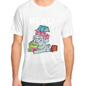 Funny Teacher Library Read Book Club Piggie Elephant Pigeons Adult ChromaSoft Performance T-Shirt